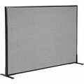 Interion By Global Industrial Interion Freestanding Office Partition Panel, 60-1/4inW x 42inH, Gray 240226FGY
